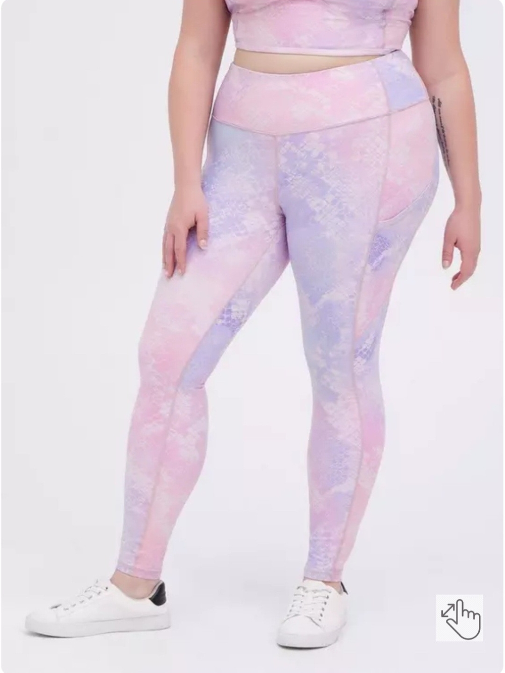 Torrid Lavender Metallic Snake-Print Active Leggings 00